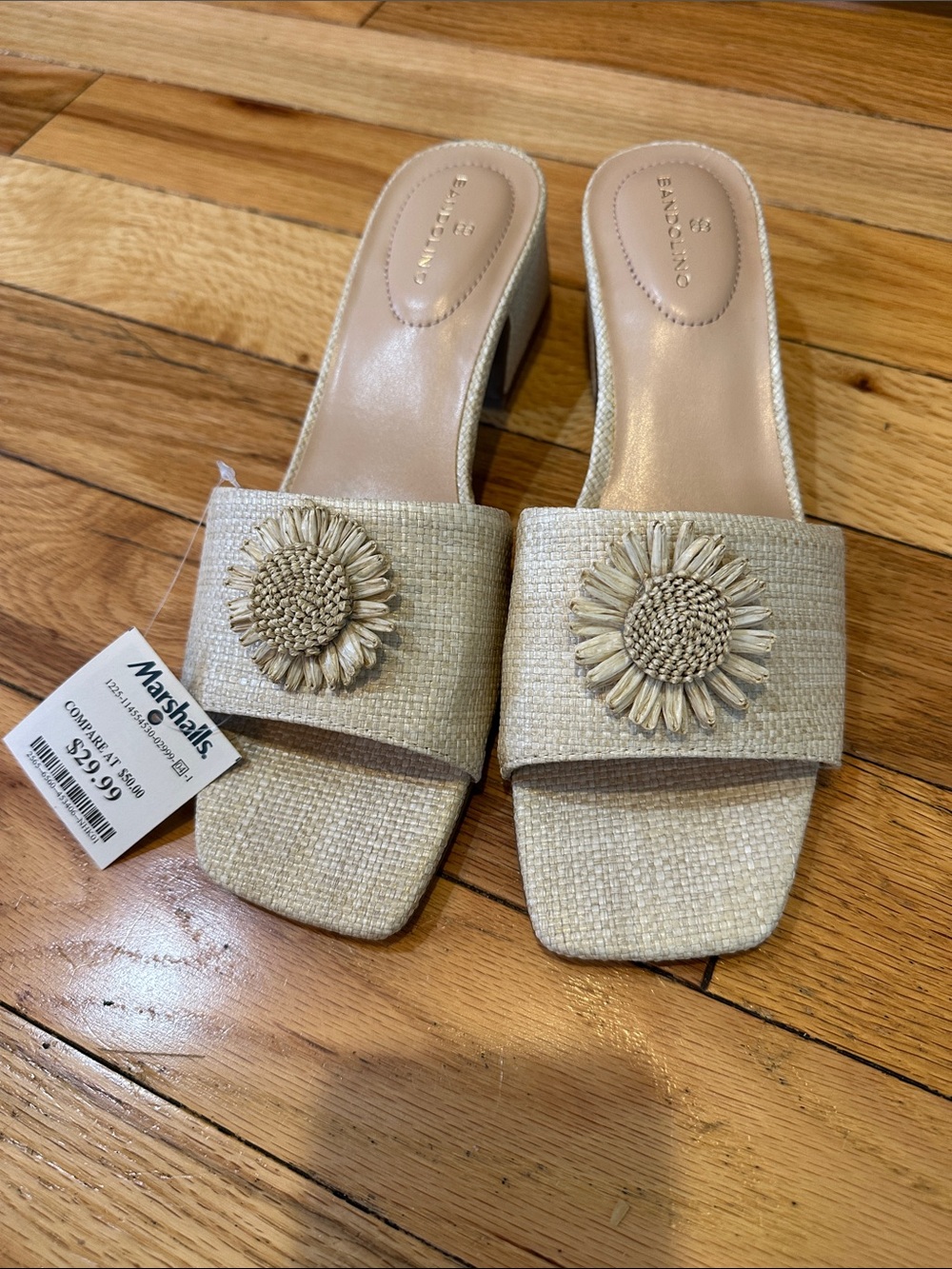 Bandolino Rafia Sunflower Sandals